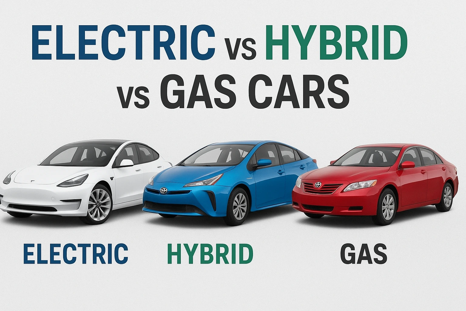 EV vs Hybrid vs Gas Cars