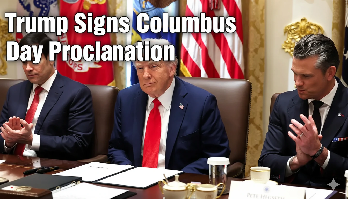 Trump Signs Columbus Day Proclamation