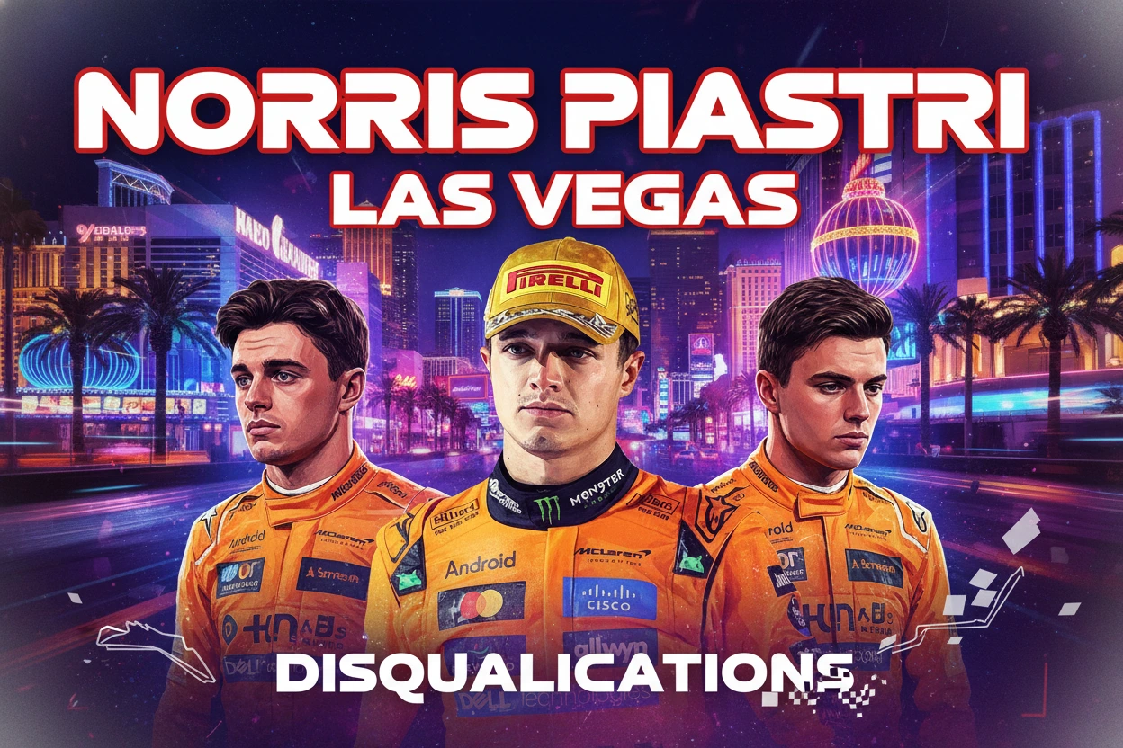 Norris Piastri Las Vegas Disqualifications