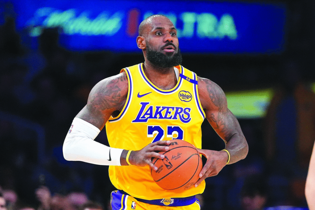 LeBron James on Track to Practice with Lakers