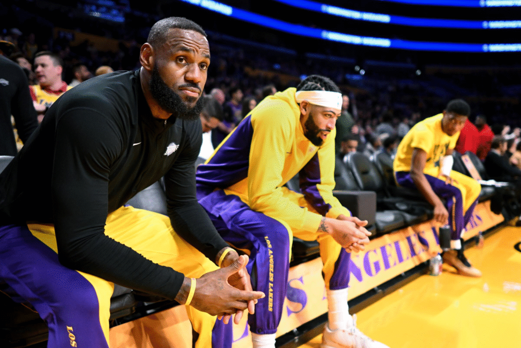 LeBron James on Track to Practice with Lakers